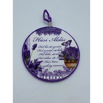 Házi Áldás kreámia kerek színes 16cm