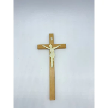 Feszület fali natúr világító korpusszal 32cm