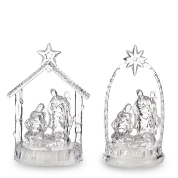 Üveg hatású Szent Család világító 11,5cm 159631