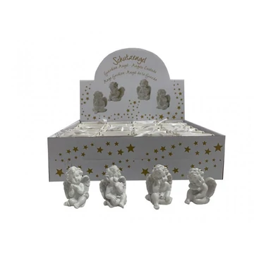 Táskás angyal fehér ülő 4,5cm 5224