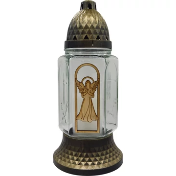 Üvegmécses fa angyal dísszel LA171