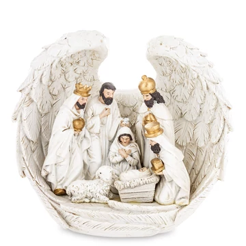 Szent Család szárnyak közt fehér-arany