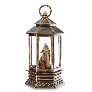 Lámpás Szent Család bronz LED 28,5cm