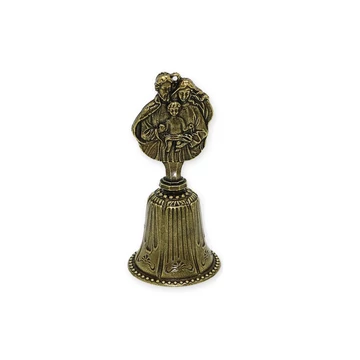 Karácsonyi csengő antik réz Szent Család 10,5cm