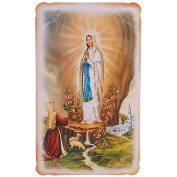 Szentkép aranyozott - Lourdes-i Mária