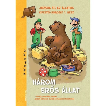 Három erős állat kifestő -  Sámson, Dávid és Anna történeteiből