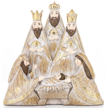 Karácsonyi Betlehem arany-ezüst 20,5cm