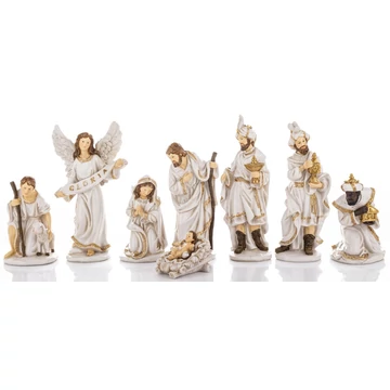 Betlehemi alakok 8db-os bézs arany 20,5cm