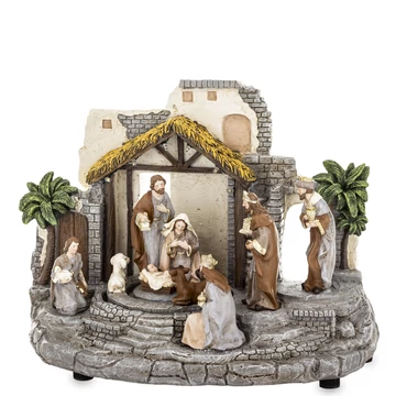 Betlehemi jelenet elektromos 27cm