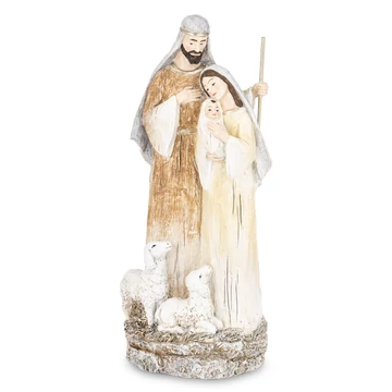 Szent Család fa hatású színes 31cm