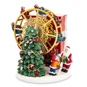 Téli jelenet Zenedoboz 14cm