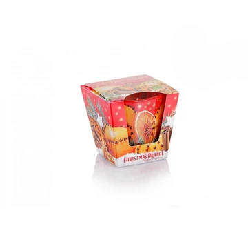 Illatos gyertya üveg pohárban "Christmas Orange" 115g