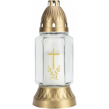 Üvegmécses 3005-1 hengeres, keresztes piros/fehér