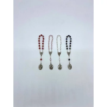 Rózsafüzér tized kristály 6mm Szent Antal/Szent Ferenc több színben