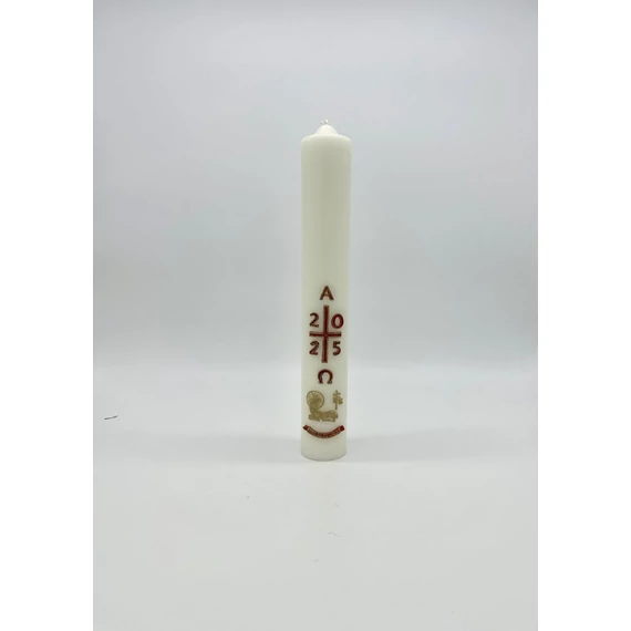 Gyertya díszített 1kg Húsvéti viaszdíszes d60mm, h390mm