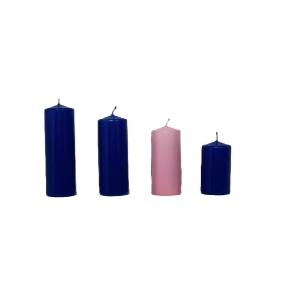 Gyertya Adventi sor csökkenő (3 lila-1 rózsaszín csg)