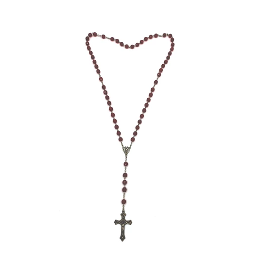 Rózsafüzér kristály 8mm piros