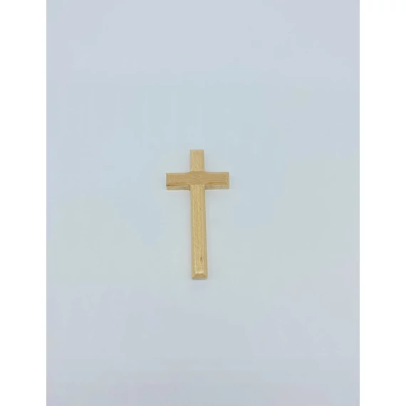 Fali kereszt natúr 10cm korpusz nélküli fa