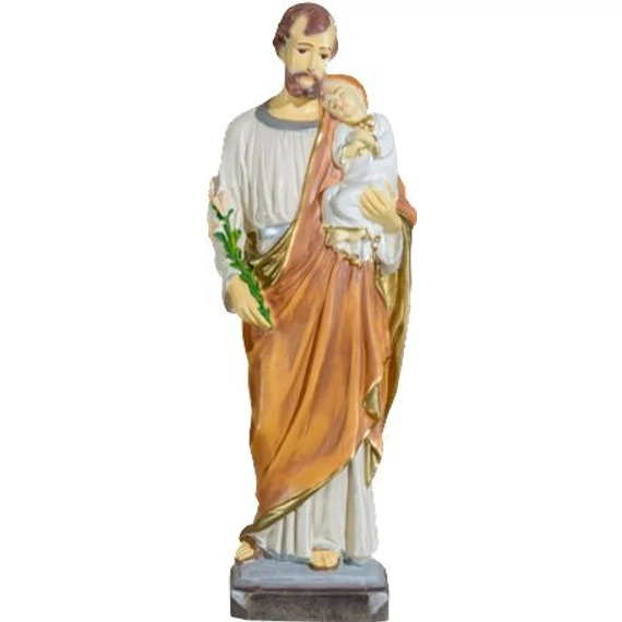 Szobor festett Szent József a Kis Jézussal 38cm 744