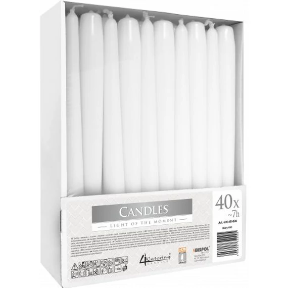 Gyertya natúr kónuszos