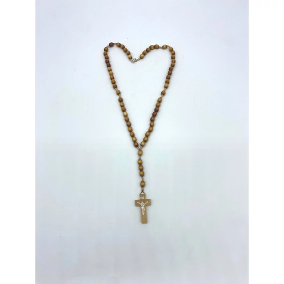 Rózsafüzér fa madzagos kapcsos natúr