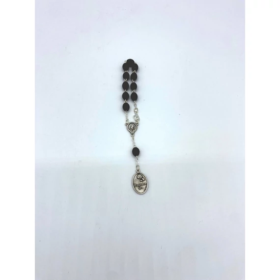 Rózsafüzér tized fa Szent Kristóf dróton kapcsos bordó