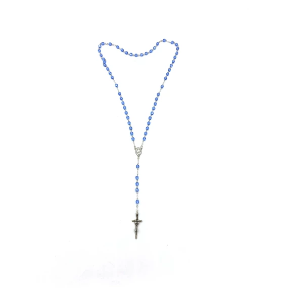 Rózsafüzér kristály 6mm kék