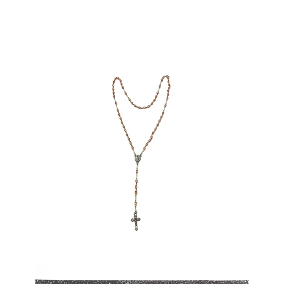 Rózsafüzér kristály 4mm rózsaszín