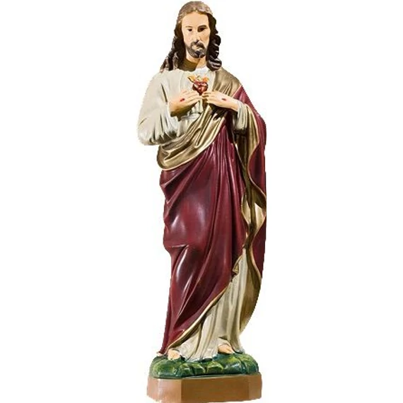 Szobor festett Jézus Szíve 55cm 115