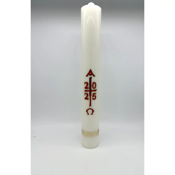 Gyertya díszített 5,5kg Húsvéti számos matricás d10cm