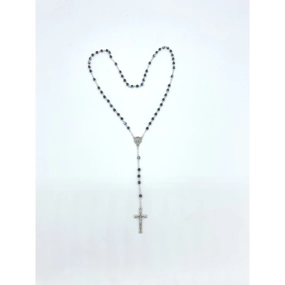 Rózsafüzér kristály 4mm fekete