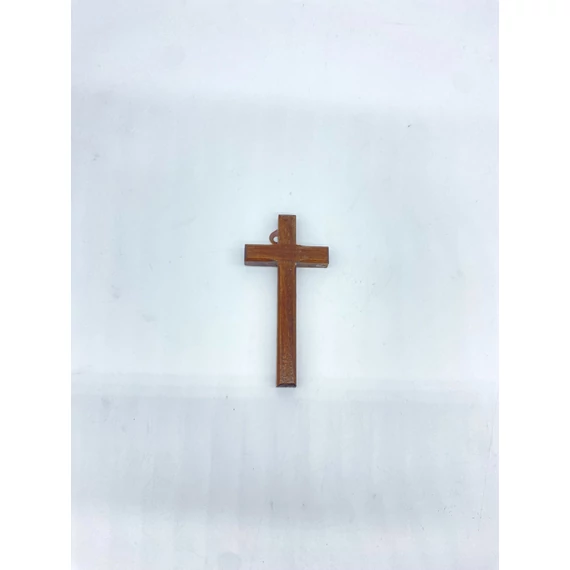 Fali kereszt pácolt korpusz nélkül 10cm fa
