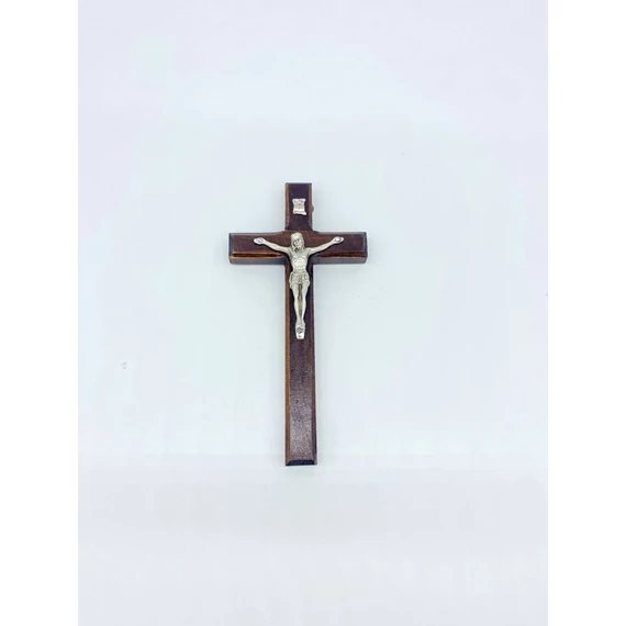 Feszület fali pácolt 18cm fa