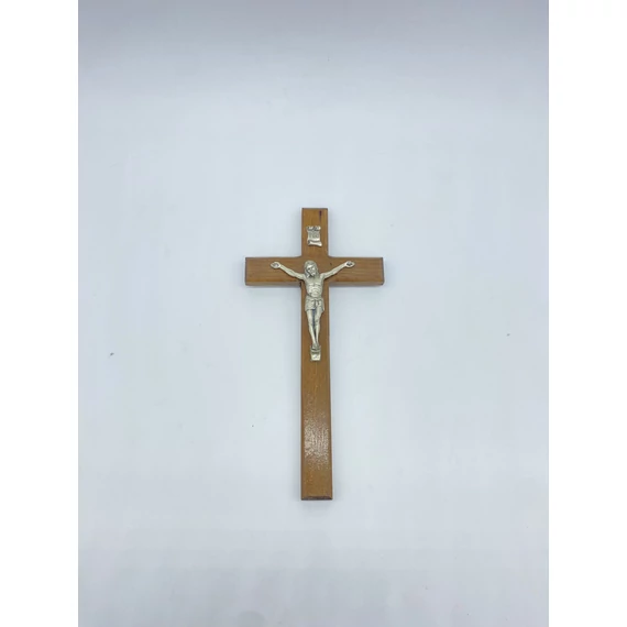 Feszület fali pácolt 24cm fa