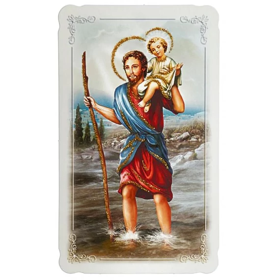 Szentkép aranyozott - Szent Kristóf