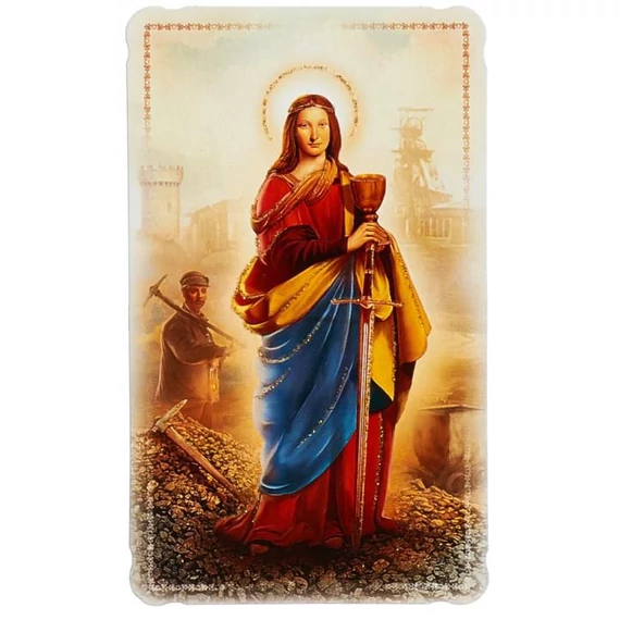 Szentkép aranyozott - Szent Borbála