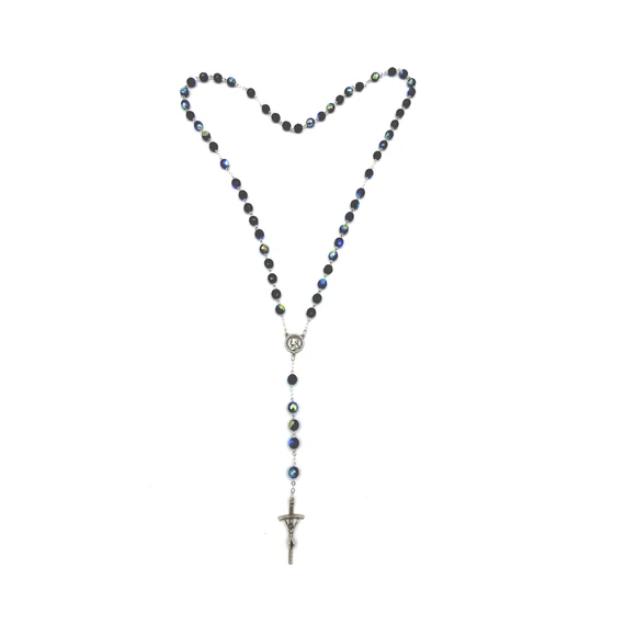 Rózsafüzér kristály 8mm fekete