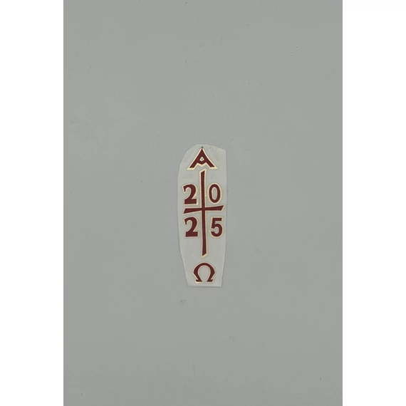 Matrica piros/arany húsvéti gyertyára kicsi