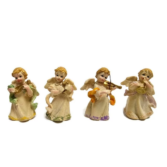 Angyalka hangszerrel színes 6cm ( 4417 )