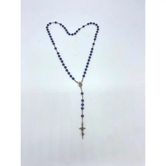 Rózsafüzér gyermek szíves lila