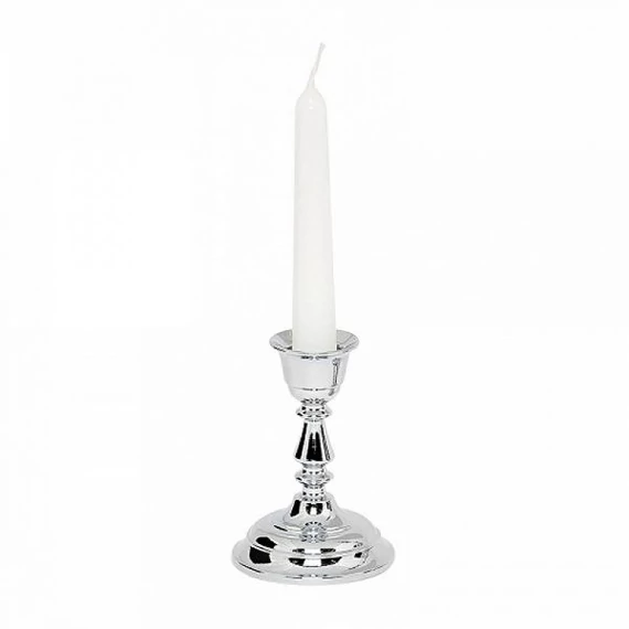 Réz gyertyatartó h 9 cm nikkel 03-100