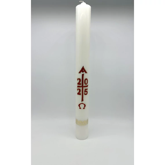 Gyertya díszített 3kg húsvéti számos matricás d7,5cm