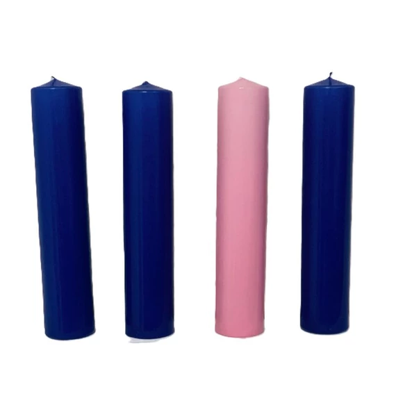 Gyertya Adventi sor 50dkg d50mm ( 3 lila-1 rózsaszín csg )
