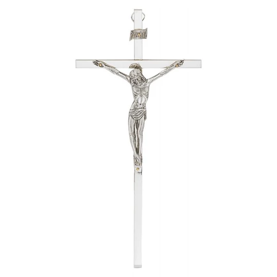 Réz feszület 26*12cm nikkelezett 01-111