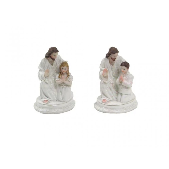 Szobor Jézus kislánnyal - kisfiúval  9cm ( 3605 )