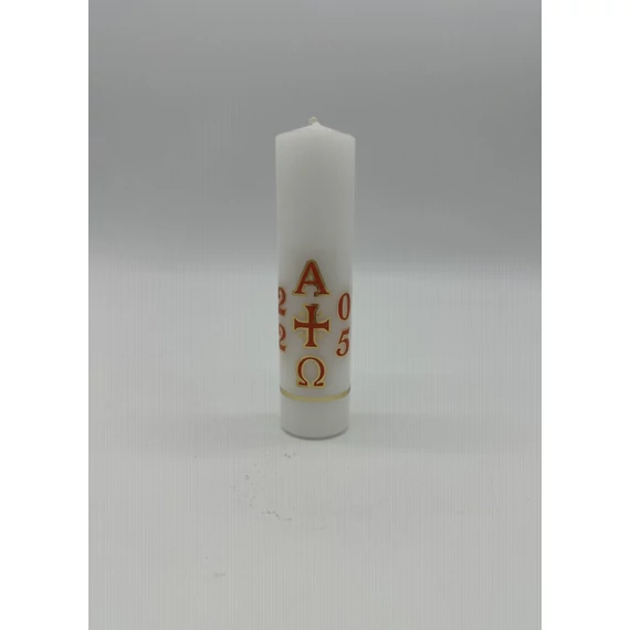 Gyertya díszített 20dkg húsvéti számos matricás Nagytuskó d40mm, h160mm