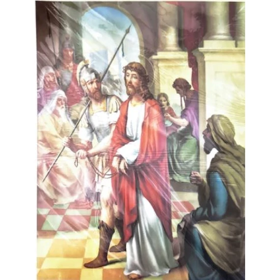 Keresztút képek papíron  A/4  ( stációs )