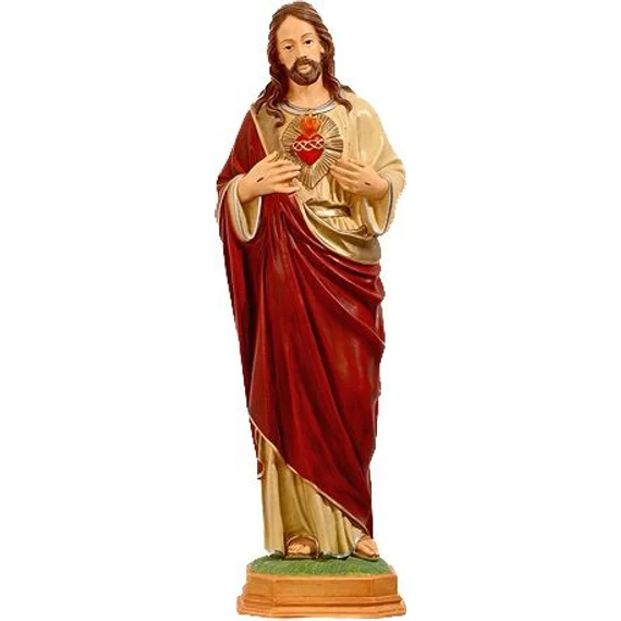 Szobor festett Jézus Szíve 80cm 112
