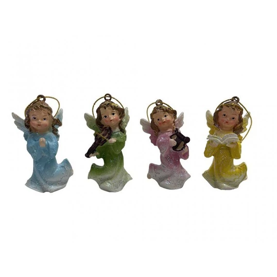 Angyal akasztós színes 6,5cm