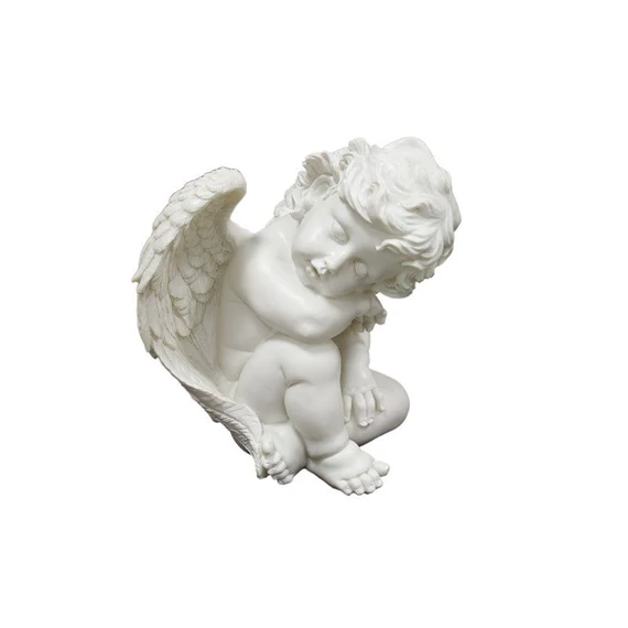 Angyal ülő fehér 29cm   ( 57422 )